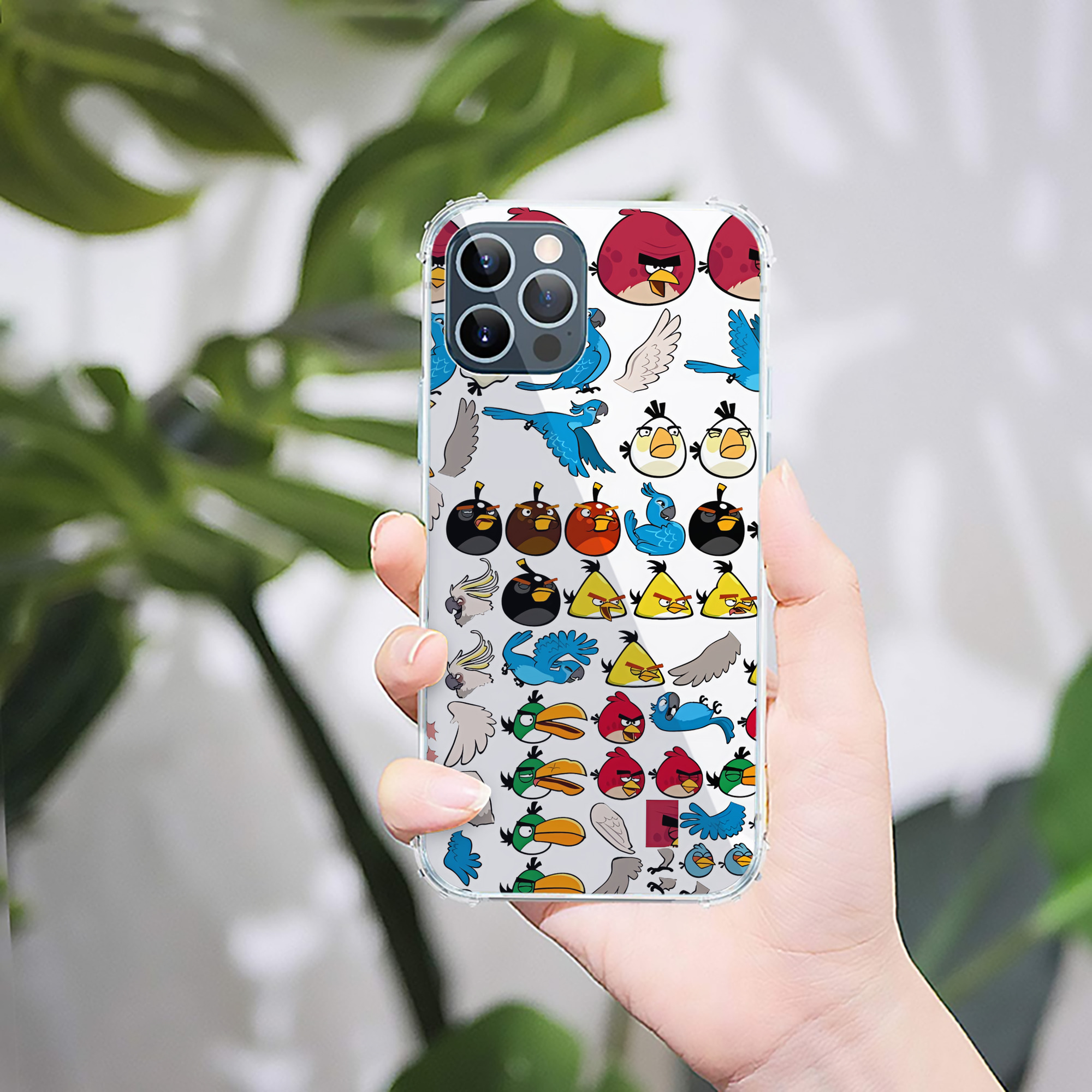 （画像用） Angry Birds アングリーバード 【iPhone 12シリーズ対応】透明スマホケース（クリアソフトケース）
